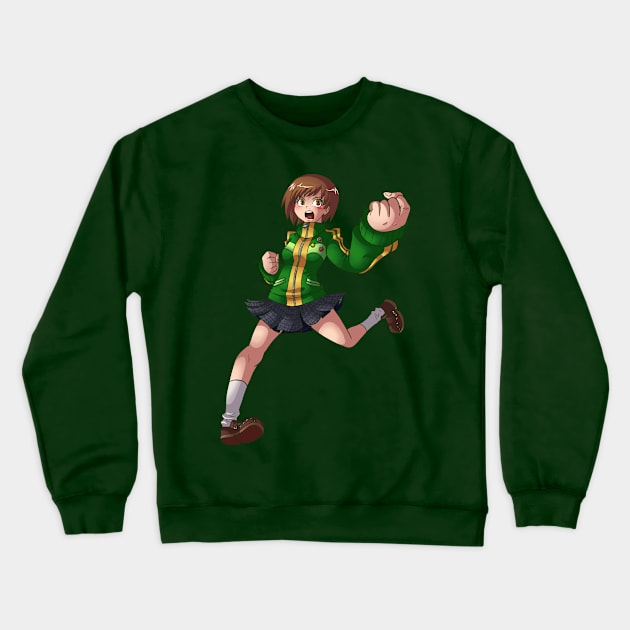 Chie from PERSONA 4 Crewneck Sweatshirt by IanDimas